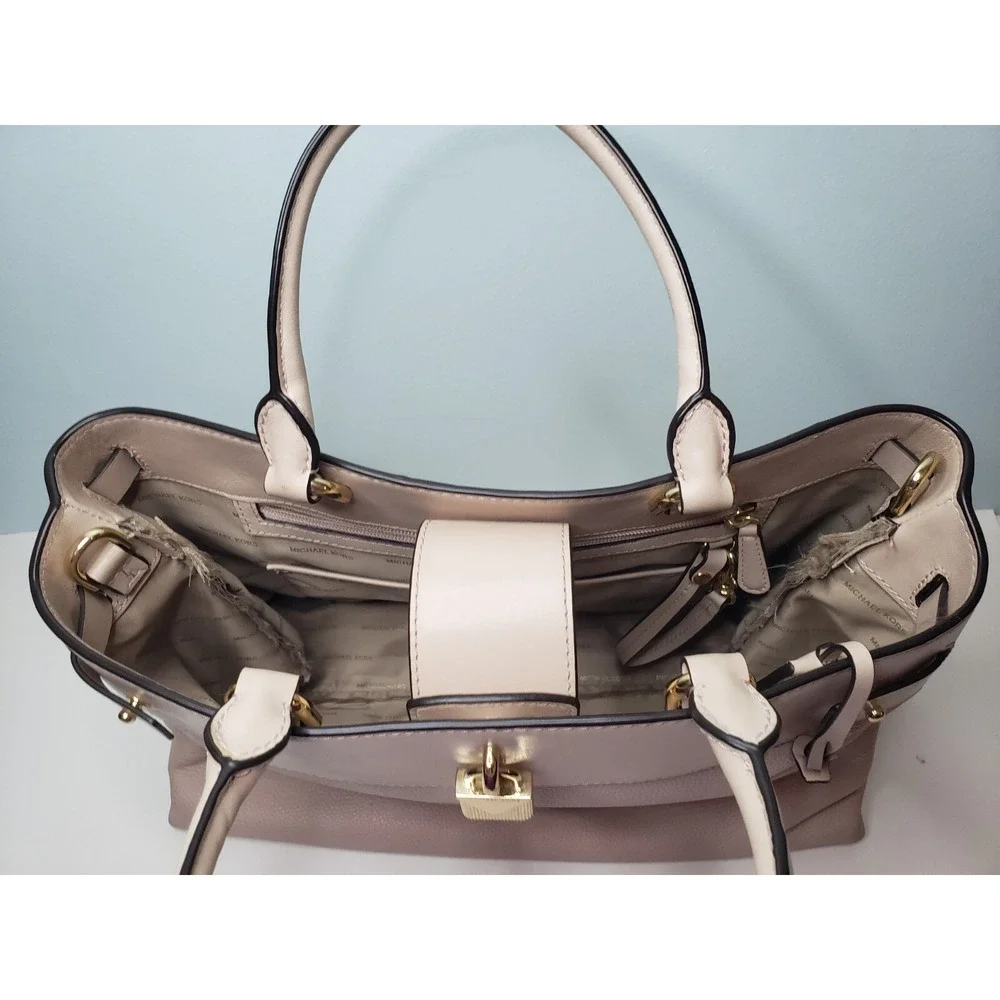 MICHAEL KORS GRAMERCY Pebble Leather Large Handbag‎ Tote Satchel Pink $358